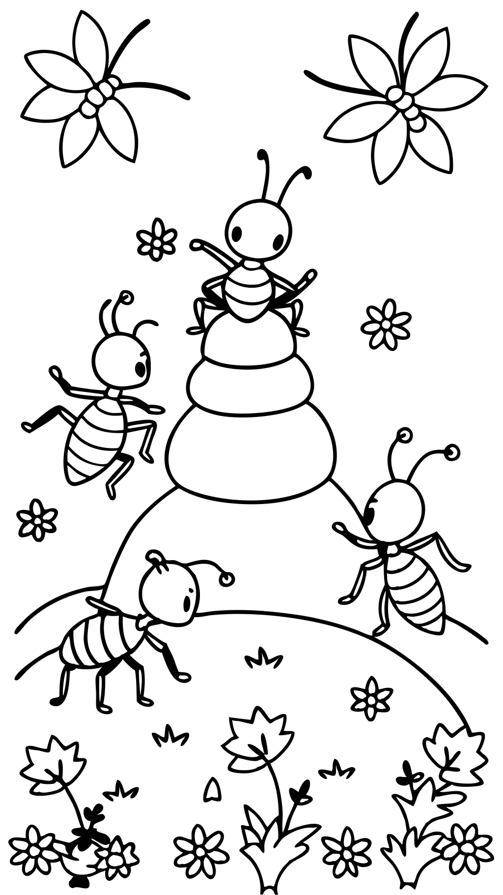 coloriage de fourmis